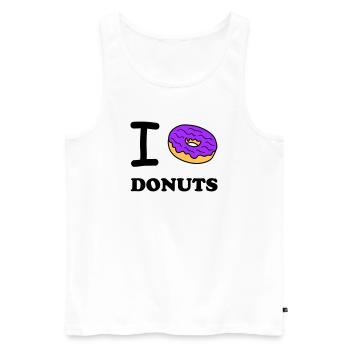 i love donuts - Men's Premium Organic Tank Top - white - Front - Michal (187cm)