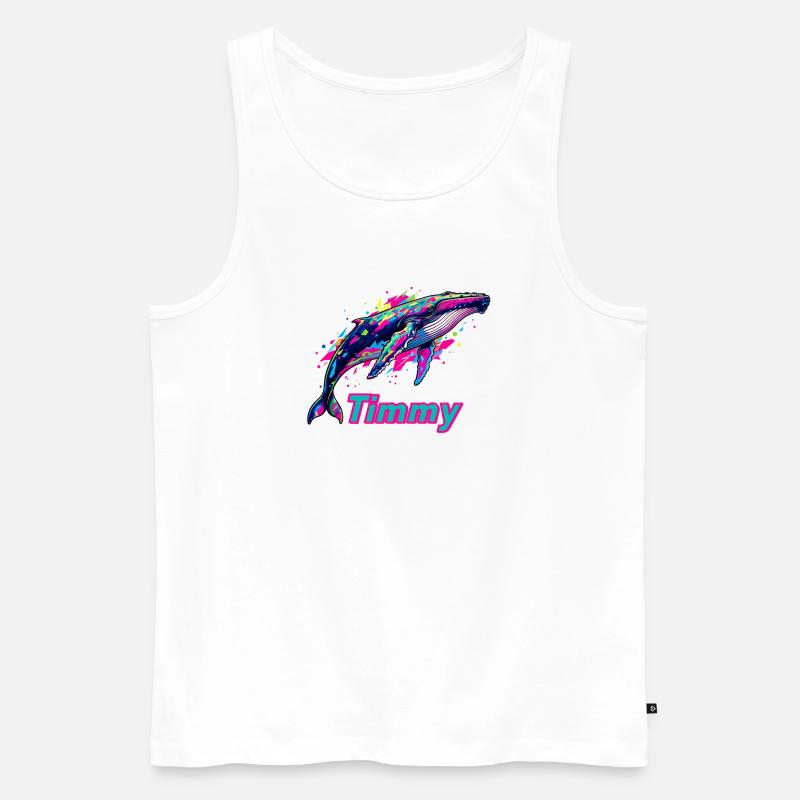 Neonwal Timmy Graffiti - Männer Premium Bio Tank Top - Weiß