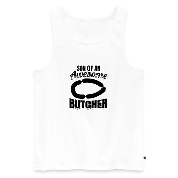 Schlachter Junge - Männer Premium Bio Tank Top - Weiß - Vorne - AI Model Male 178 light (178cm)