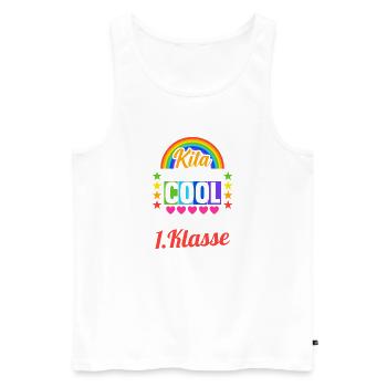 Daycare First Grade Rainbow Student Kindergarten - Men's Premium Organic Tank Top - white - Front - Michal (187cm)