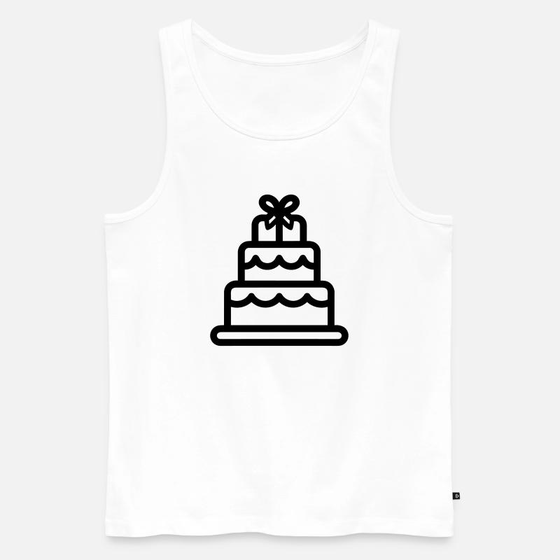 Hochzeitstorte - Männer Premium Bio Tank Top - Weiß