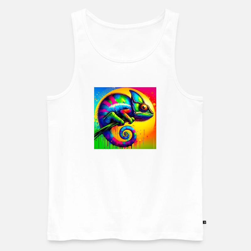 Chamäleon - Männer Premium Bio Tank Top - Weiß