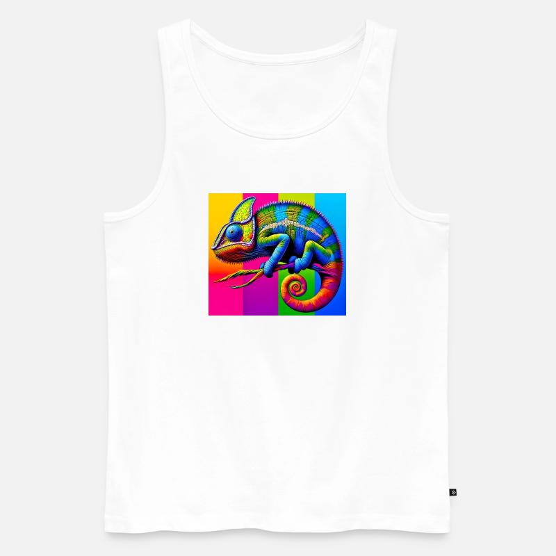 Chamäleon - Männer Premium Bio Tank Top - Weiß