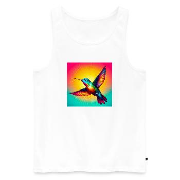colibri - Débardeur bio Premium Homme - blanc - Devant - Michal (187cm)