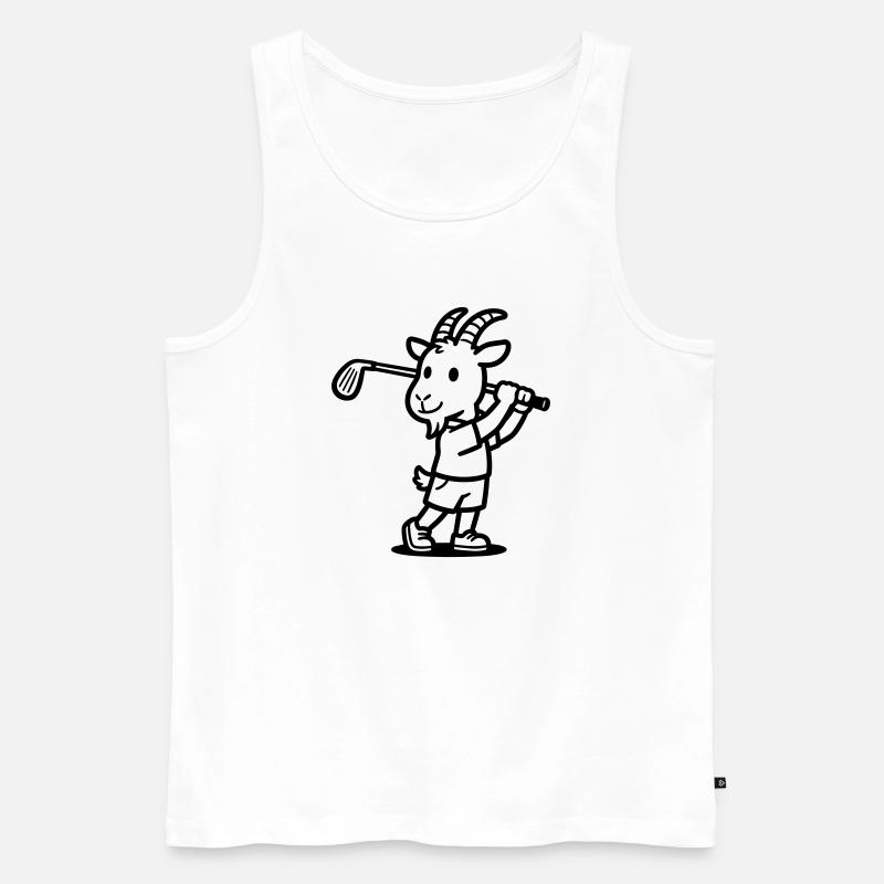 Golf de chèvre - Débardeur bio Premium Homme - blanc