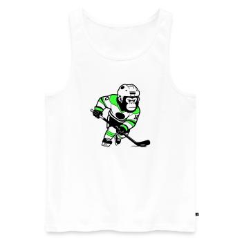 ijshockey gorilla - Men's Premium Organic Tank Top - white - Front - Michal (187cm)