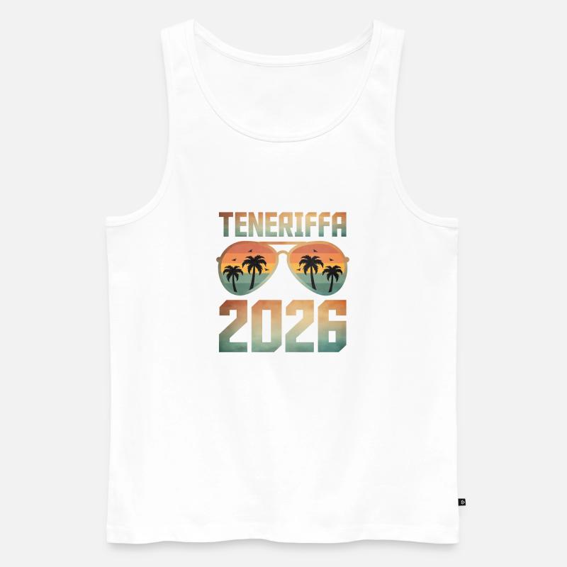 Teneriffa 2026 - Männer Premium Bio Tank Top - Weiß