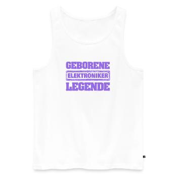 Elektroniker - Männer Premium Bio Tank Top - Weiß - Vorne - Michal (187cm)