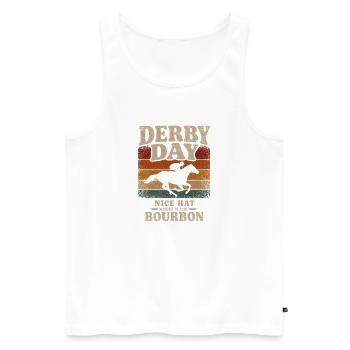 Derby Day Vintage Bourbon - Männer Premium Bio Tank Top - Weiß - Vorne - Michal (187cm)