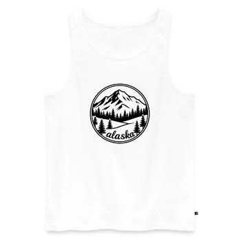 Alaska - Männer Premium Bio Tank Top - Weiß - Vorne - AI Model Male 178 light (178cm)