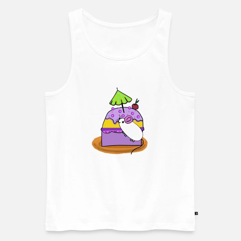 Kuchen Maus Muffin Mäuse - Männer Premium Bio Tank Top - Weiß
