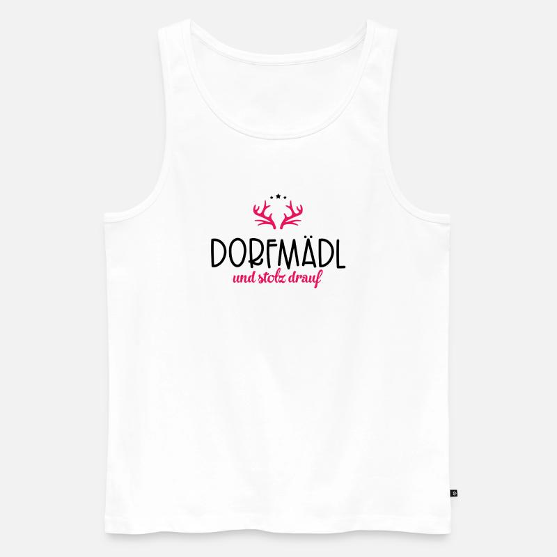 Dorfmädl - Männer Premium Bio Tank Top - Weiß