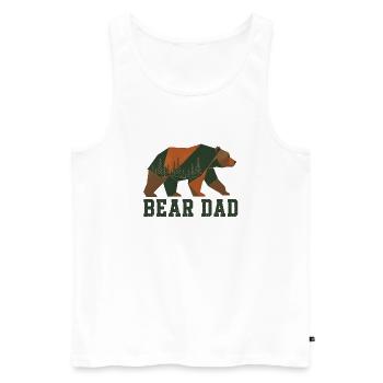Bear Dad Forest - Men's Premium Organic Tank Top - white - Front - Michal (187cm)