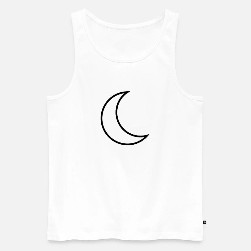 Half Moon - Männer Premium Bio Tank Top - Weiß