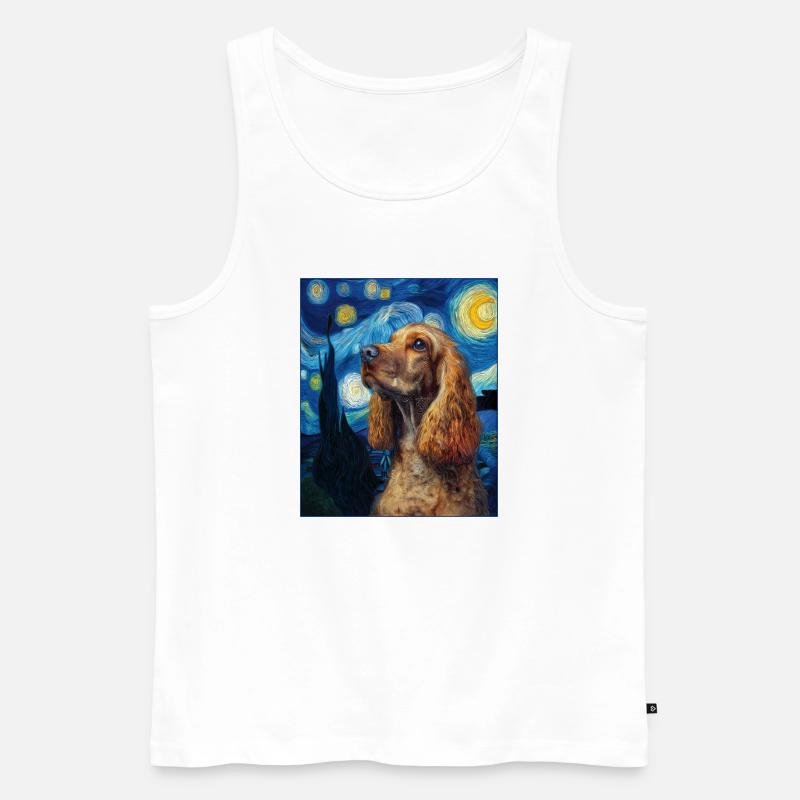 Cocker Spaniel Hund - Männer Premium Bio Tank Top - Weiß