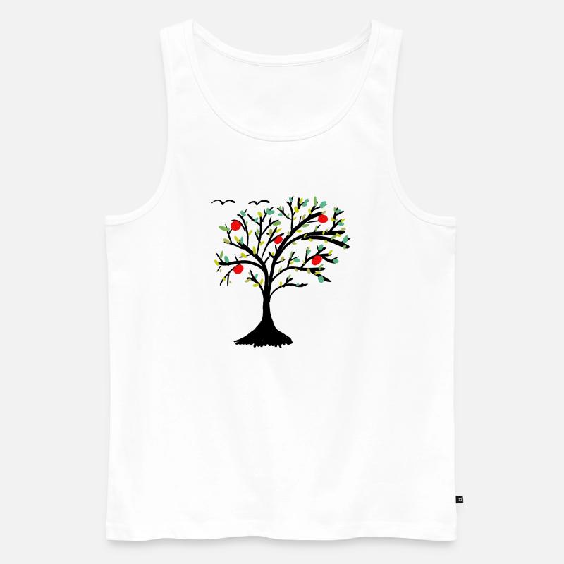 Apfelbaum Baum Garten Apfel  - Männer Premium Bio Tank Top - Weiß