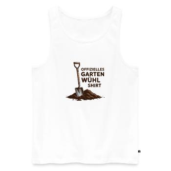  Offizielles Garten Wühl Shirt Für Hobbygärtner - Männer Premium Bio Tank Top - Weiß - Vorne - AI Model Male 178 light (178cm)