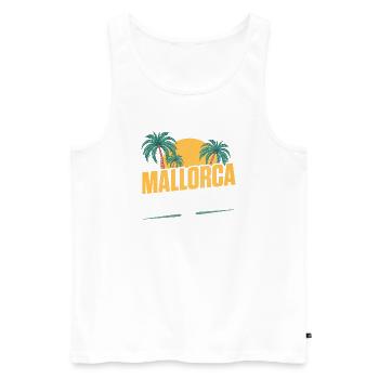 Mallorca Party Crew - Männer Premium Bio Tank Top - Weiß - Vorne - Michal (187cm)