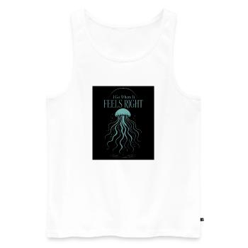 Jellyfish Ocean Jellyfish Flowy Soft Ocean Marine - Men's Premium Organic Tank Top - white - Front - Michal (187cm)