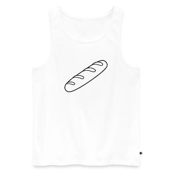 baguette - Débardeur bio Premium Homme - blanc - Devant - Michal (187cm)