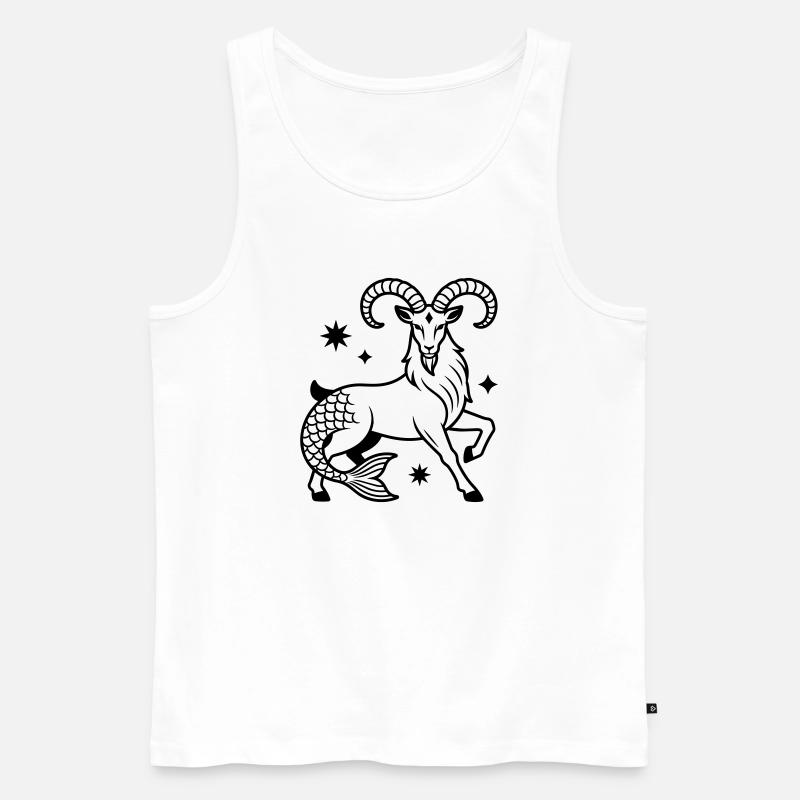 Steinbock - Männer Premium Bio Tank Top - Weiß
