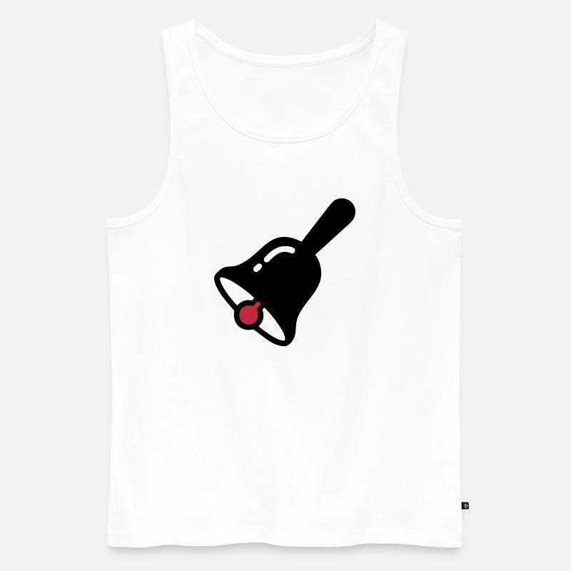 Schulglocke Klingel Pause Retro - Männer Premium Bio Tank Top - Weiß