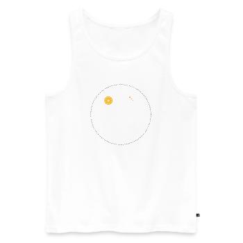 Zitrus Orbit Druck - Männer Premium Bio Tank Top - Weiß - Vorne - AI Model Male 178 light (178cm)