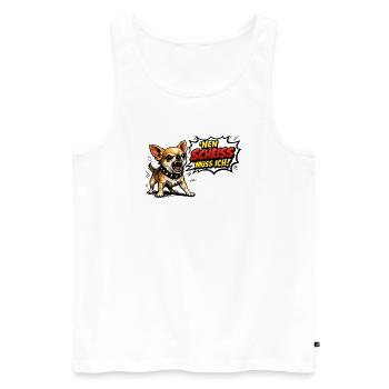 Nen scheiß muss ich - Männer Premium Bio Tank Top - Weiß - Vorne - AI Model Male 178 light (178cm)