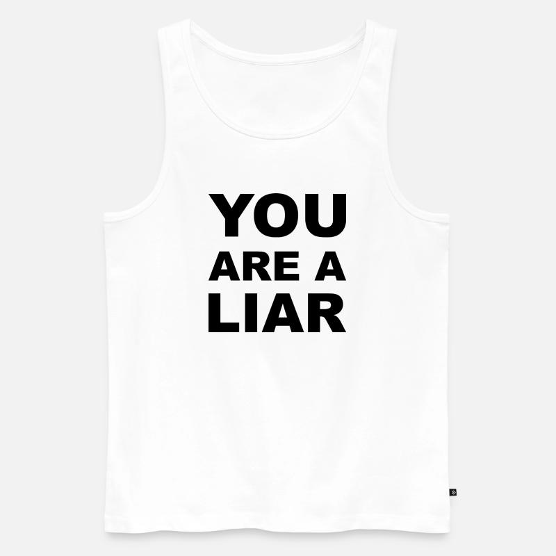 Lügner Lugner - Männer Premium Bio Tank Top - Weiß