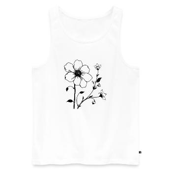 Flower Vine Flower Blossom Gift Mother Mother's Day - Men's Premium Organic Tank Top - white - Front - Michal (187cm)