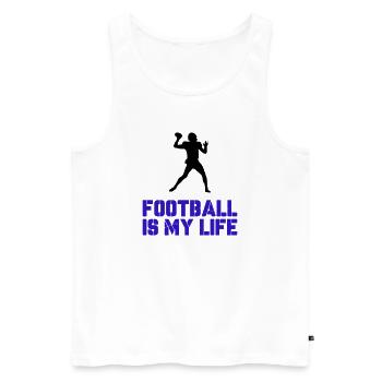 Football is my Life - Männer Premium Bio Tank Top - Weiß - Vorne - Michal (187cm)