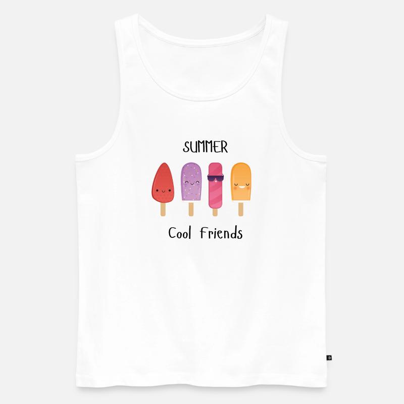 Sommer-coole Freunde - Männer Premium Bio Tank Top - Weiß
