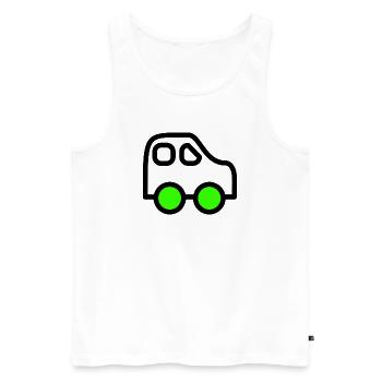 Auto - Männer Premium Bio Tank Top - Weiß - Vorne - AI Model Male 178 light (178cm)