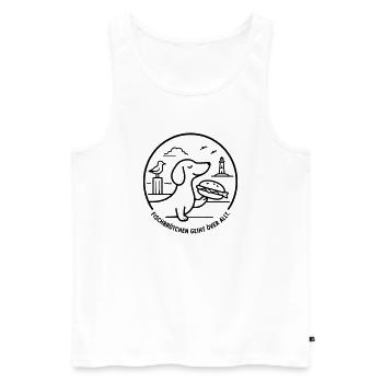 Fischbrötchen geiht över all Moin norddeutsch - Männer Premium Bio Tank Top - Weiß - Vorne - Michal (187cm)