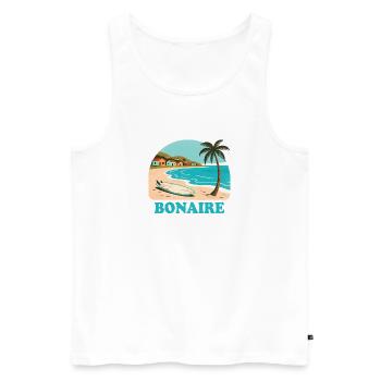Bonaire - Débardeur bio Premium Homme - blanc - Devant - Michal (187cm)