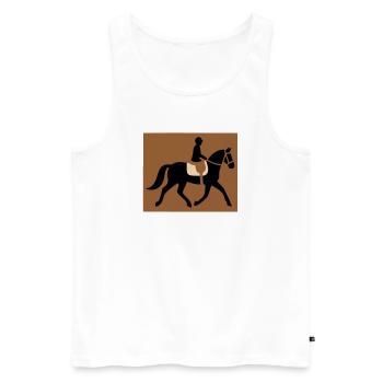 Reitsport Pferd Reiter Hobby - Männer Premium Bio Tank Top - Weiß - Vorne - AI Model Male 178 light (178cm)