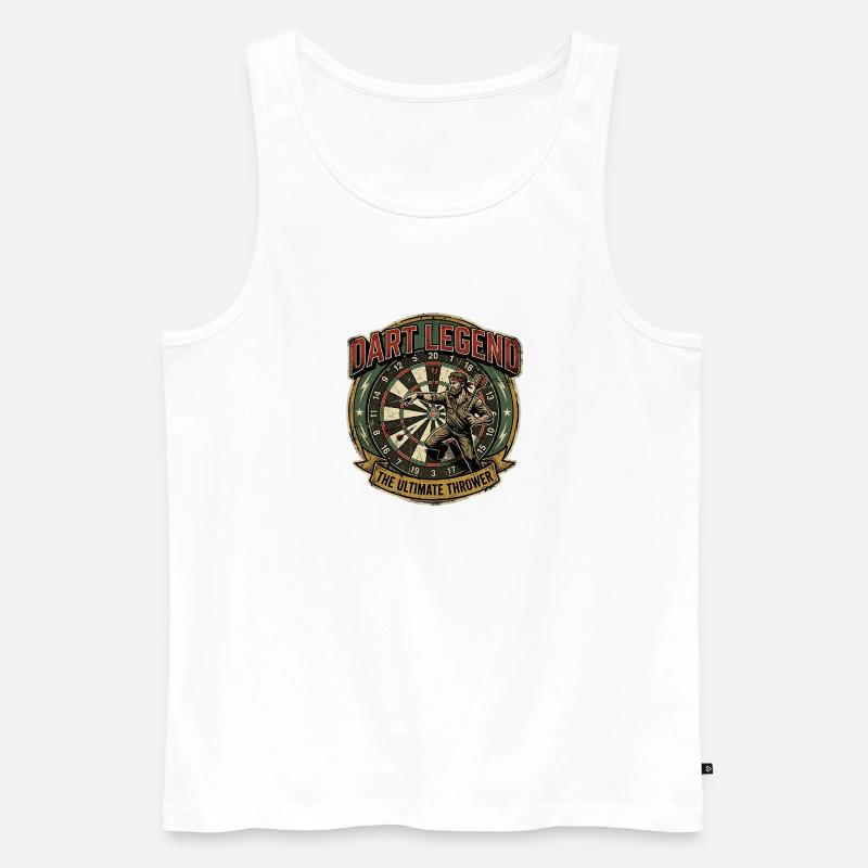 Dart Legend: Ultimate Thrower - Männer Premium Bio Tank Top - Weiß