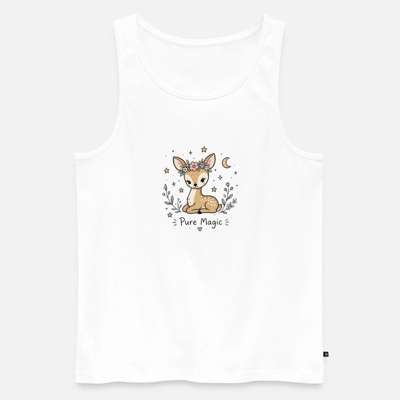 Astro-Jungfrau Reh – Pure Magic - Männer Premium Bio Tank Top - Weiß