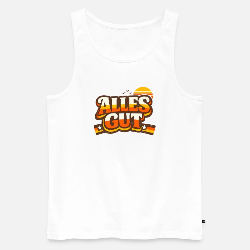 Alles Gut Spruch - Männer Premium Bio Tank Top - Weiß