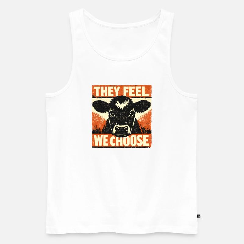 Tierwohl - Männer Premium Bio Tank Top - Weiß