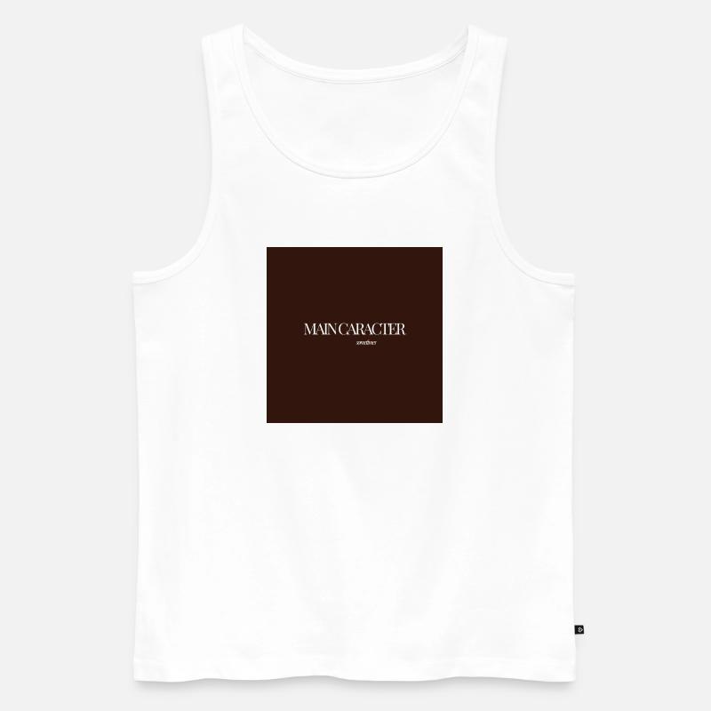 "CARACTER SOMETIMES" Grafik-T-Design - Männer Premium Bio Tank Top - Weiß