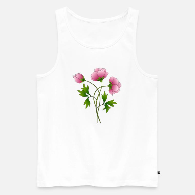 Blumen - Männer Premium Bio Tank Top - Weiß