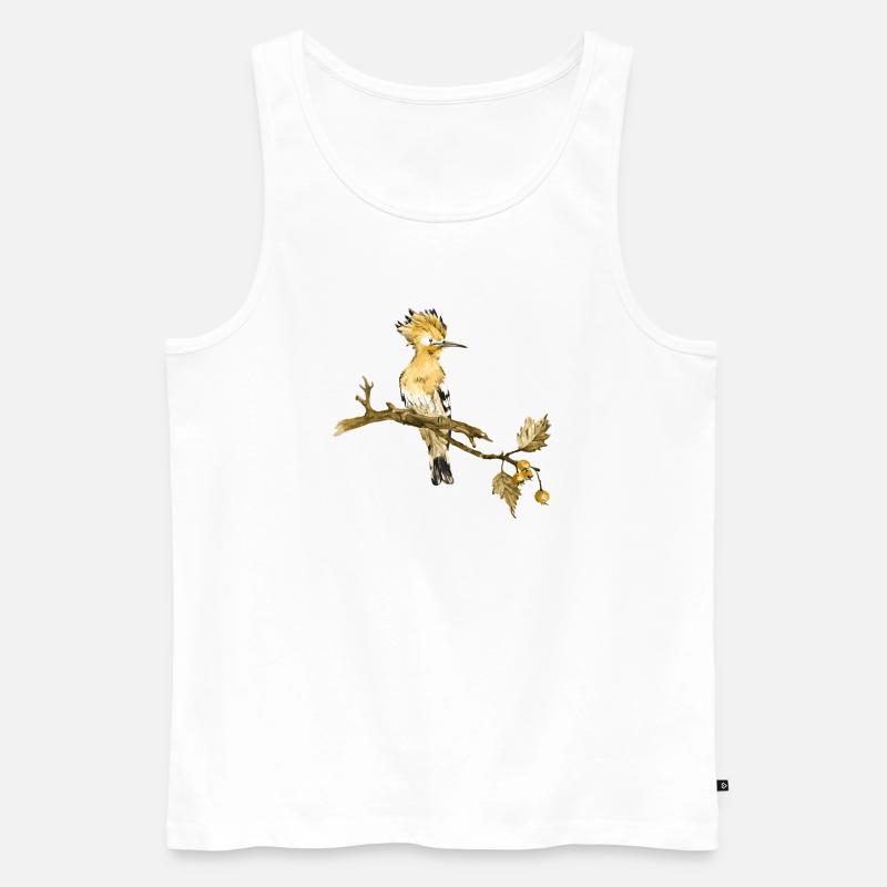Bunter Vogel - Männer Premium Bio Tank Top - Weiß