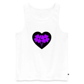Flowers - Men's Premium Organic Tank Top - white - Front - Michal (187cm)