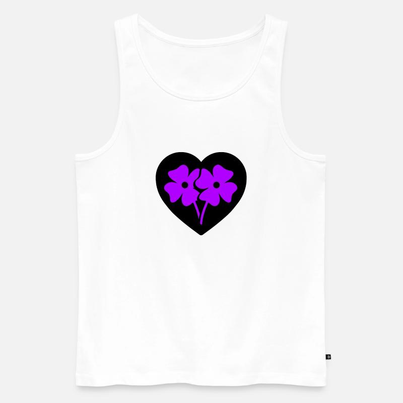 Blumen - Männer Premium Bio Tank Top - Weiß