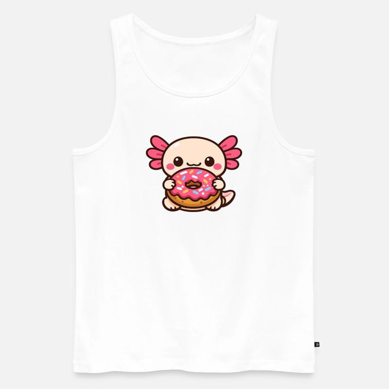 Kawaii Donut-Buddy mit Zuckerguss - Männer Premium Bio Tank Top - Weiß