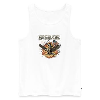 Das metrische System kann die Freiheit nicht messe - Männer Premium Bio Tank Top - Weiß - Vorne - Michal (187cm)