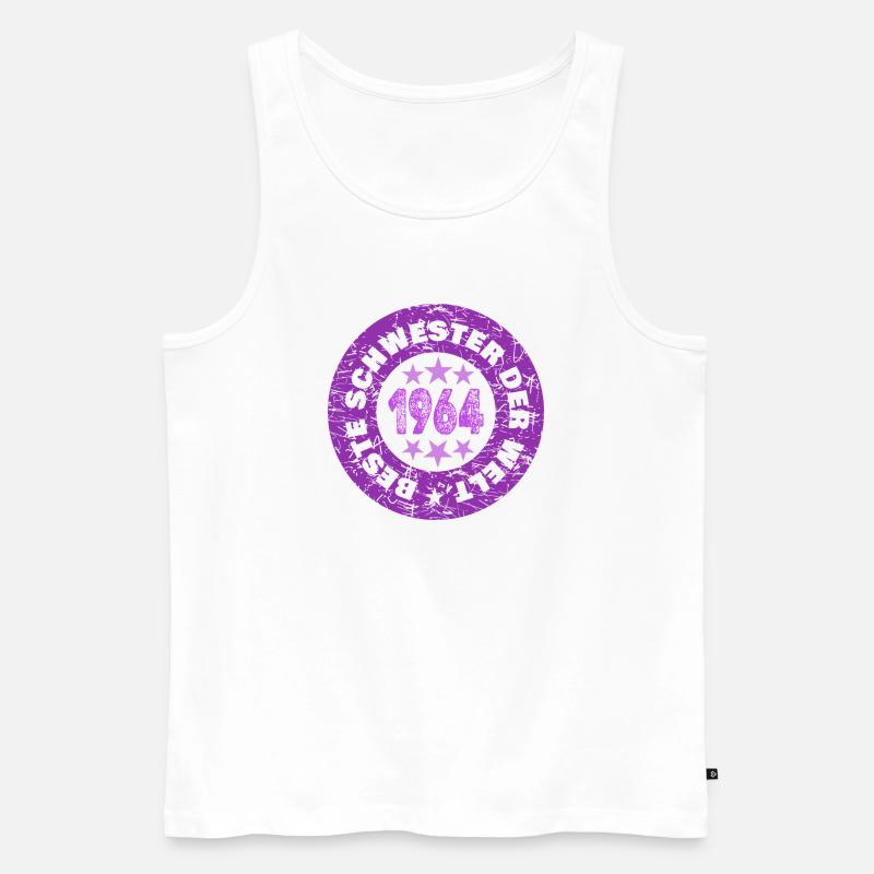 Schwester 1964 - Männer Premium Bio Tank Top - Weiß