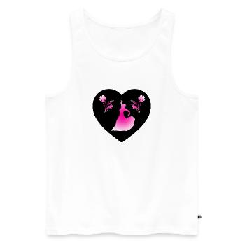 Dance - Men's Premium Organic Tank Top - white - Front - AI Model Male 178 light (178cm)