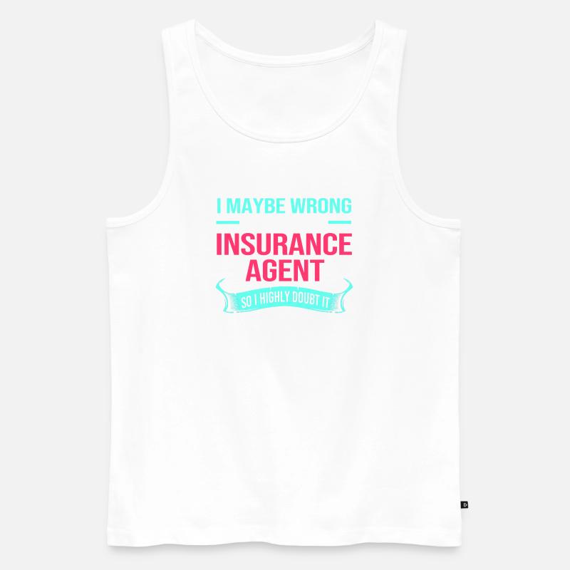 Versicherung Versicherungsagent Vermögen - Männer Premium Bio Tank Top - Weiß